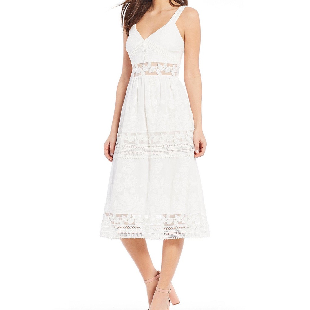 Chelsea & Violet Midi White Dress